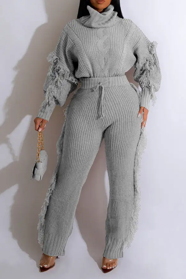 Smart Tassel Pant Suit