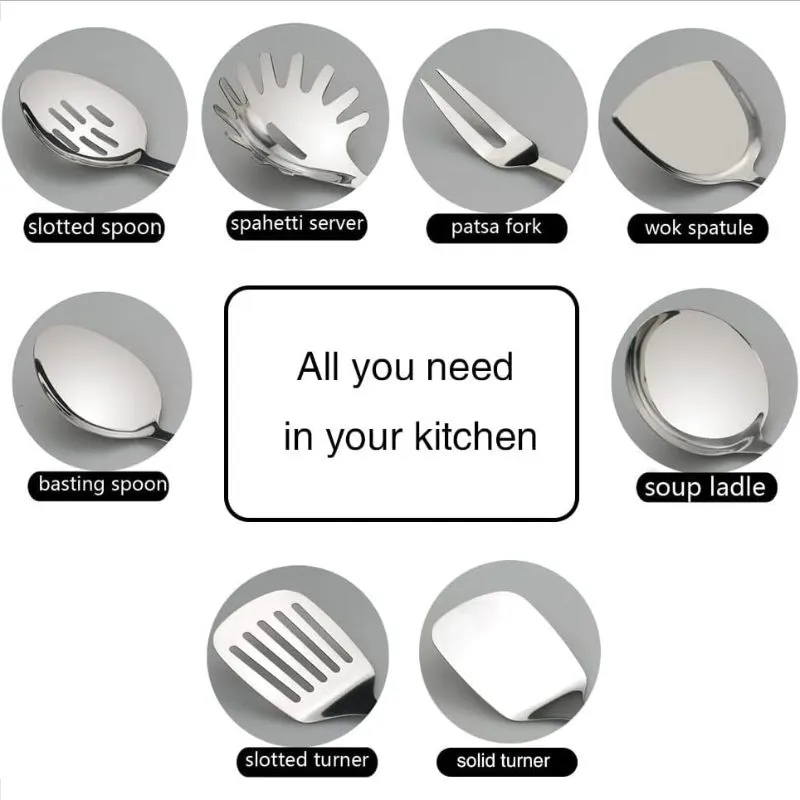 Stainless Steel Kitchen Utensil Set