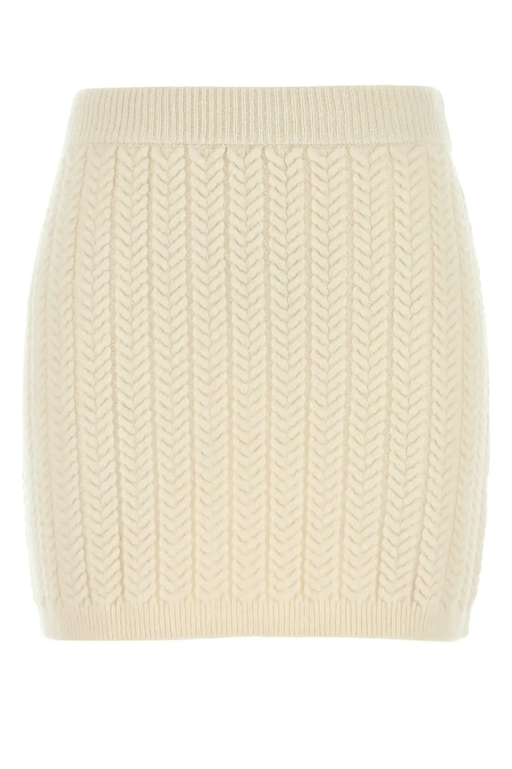 Modern Mini Wool-Blend Wool Skirt