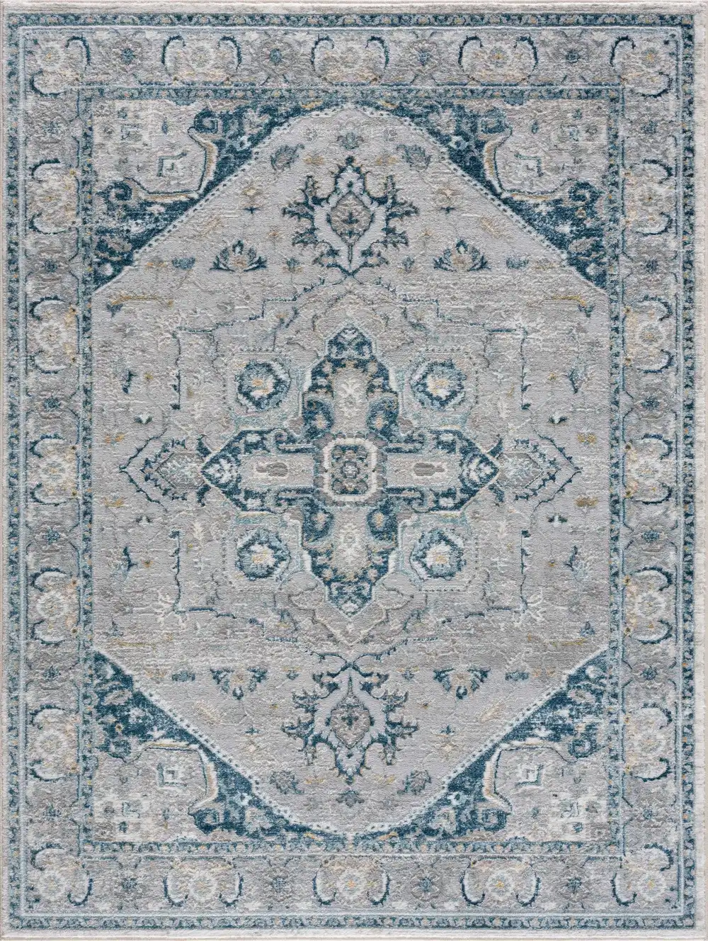 Refined Traditional Polypropylene Area Rug Living Space Accent