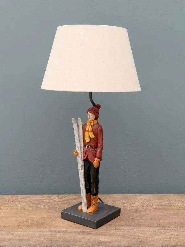 Sculpted Resin Table Lamp