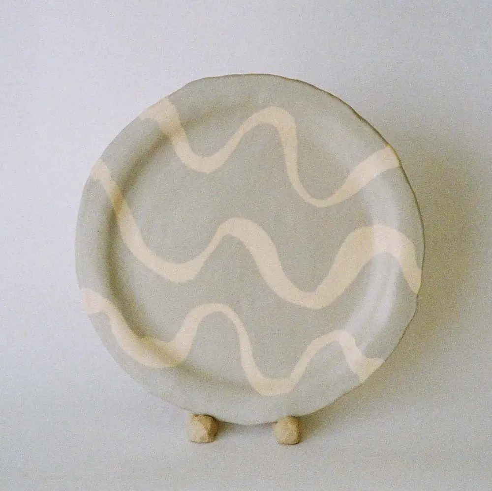 Plate Wavy Kitchen Tableware Piece