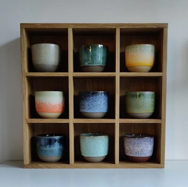 Oak Mug Display Shelf