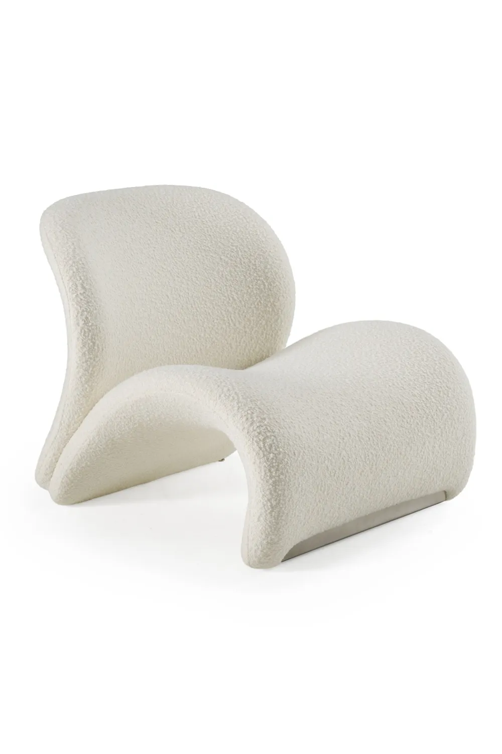 Vegan Leather Curved Accent Chair