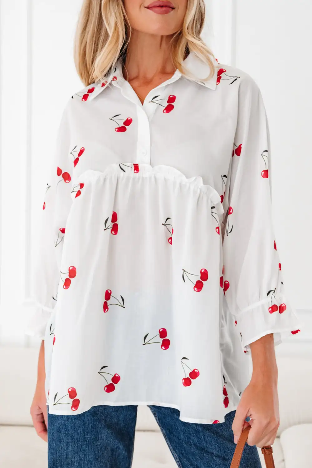 Frilled Collared Blouse