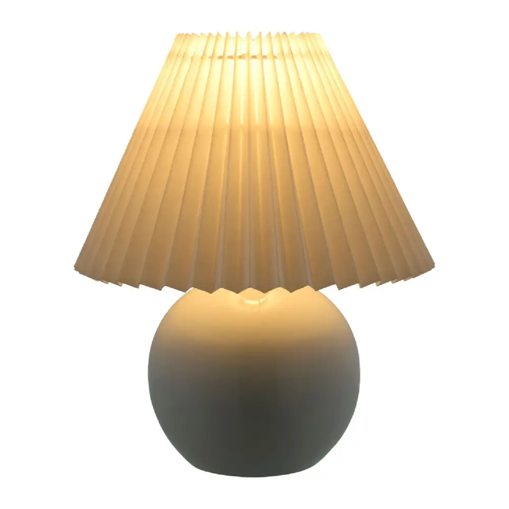 Pleated Fabric Shade Table Lamp
