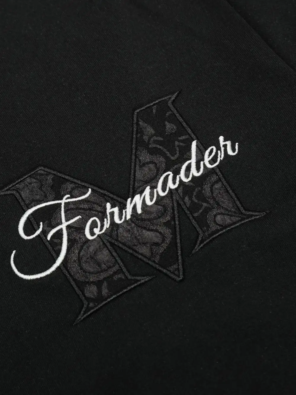 Letter Graphic Embroidered Crew Neck Tee