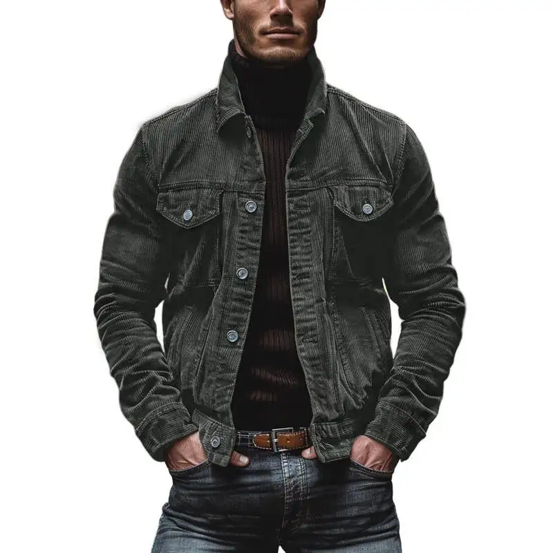 Buttoned Chore Corduroy Jacket
