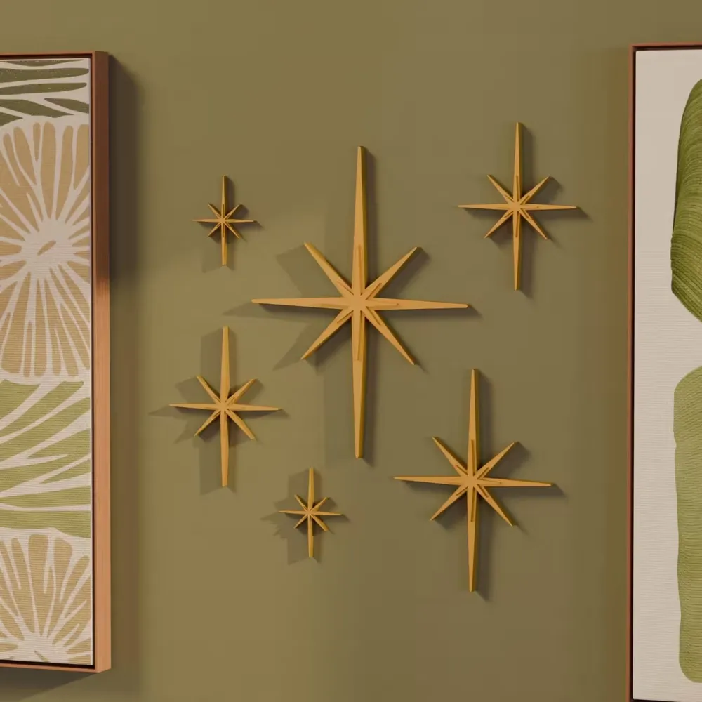 Wooden Starburst Wall Decor