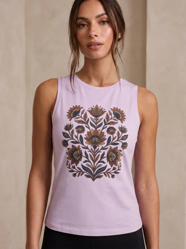 Boho Floral Botanical Tank Top