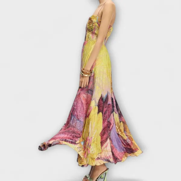 Floral Sleeveless Printed Maxi Dress