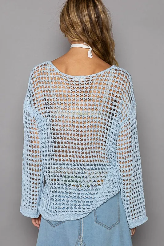 Blue Stretch Blend Tank Top