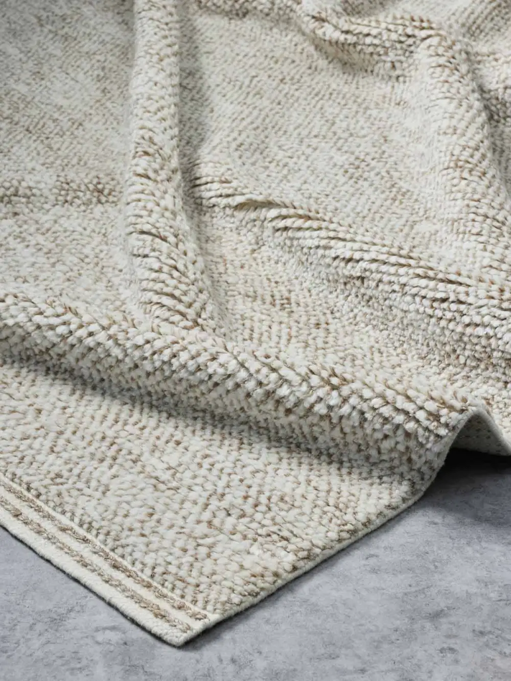 Wool Handwoven Linear Layered Area Rug