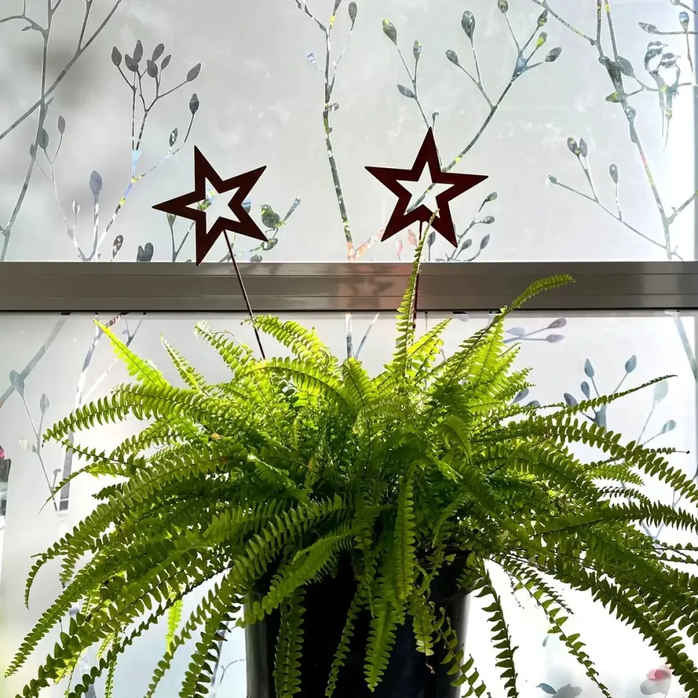 Rustic Metal Star Garden Stakes