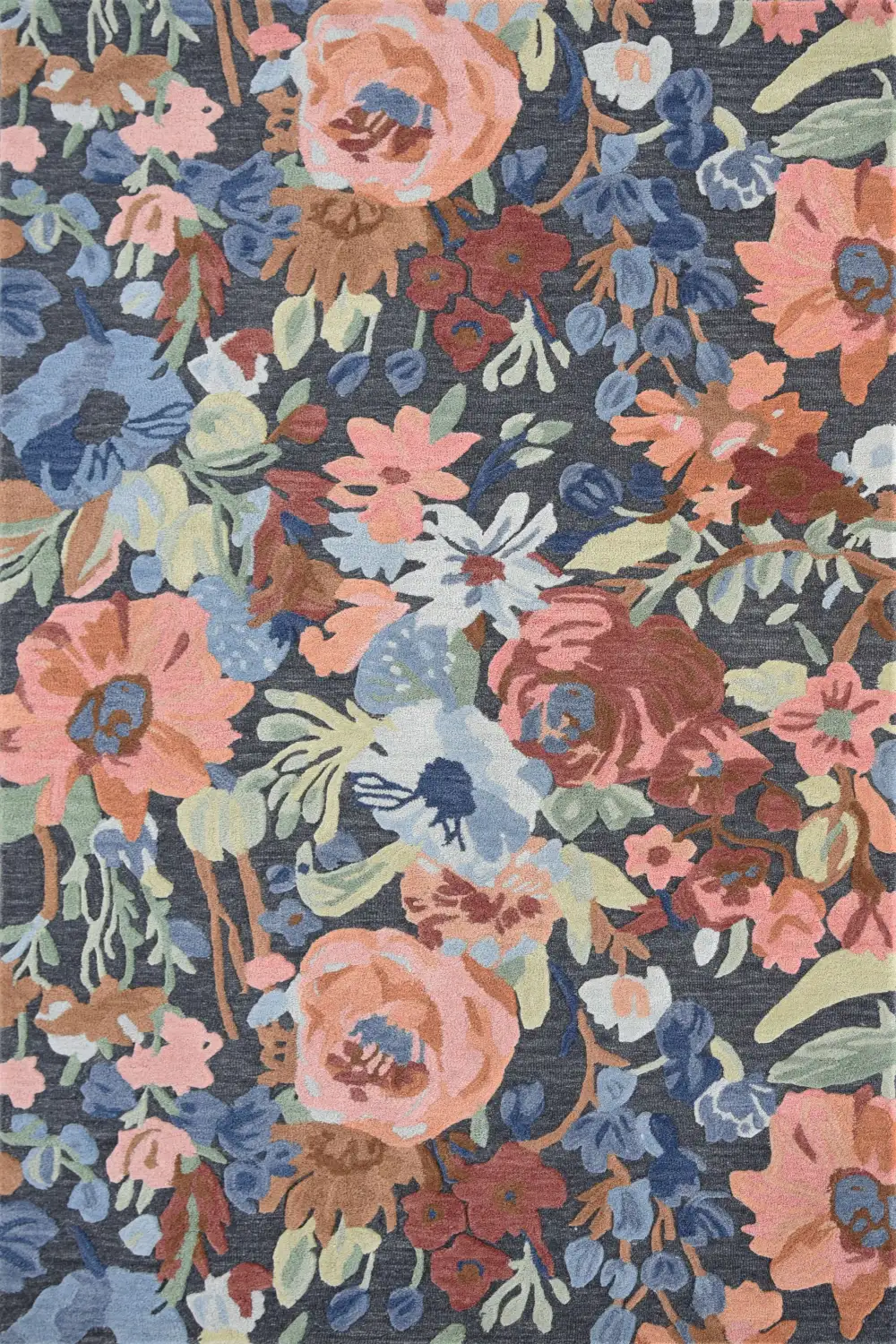 Artisan Detail Crafted Botanical Wool Area Rug