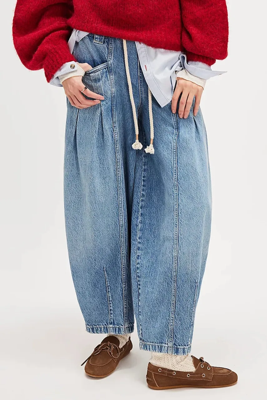 Margo Barrel Pull-On Jeans Bergamot
