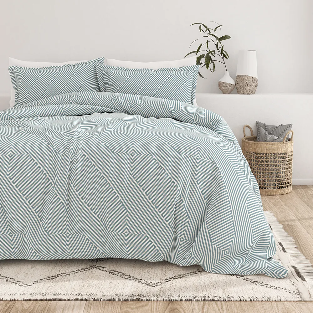 Modern Diagonal Pattern Duvet Cover Set