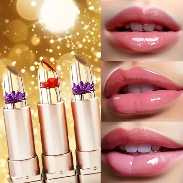 Gold-Tube Flower Lip Gloss Set