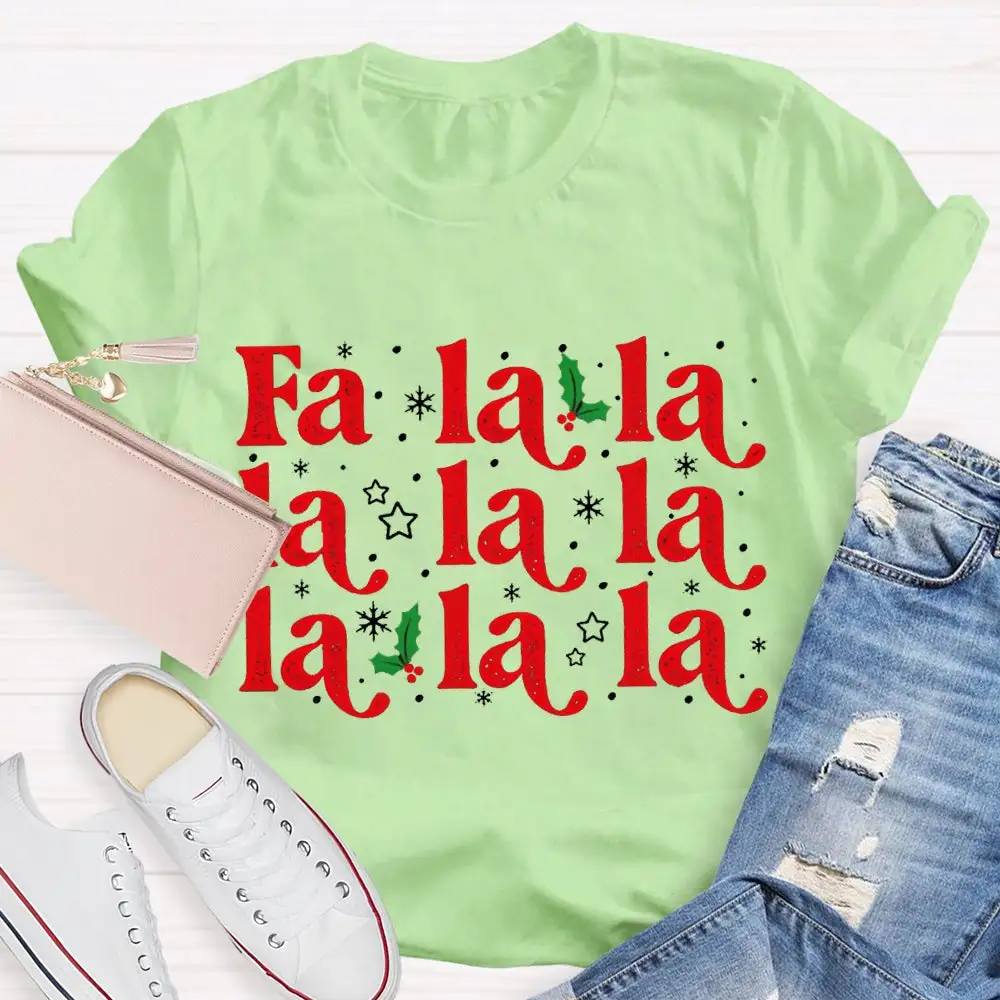 Musical Notes And Snowflakes Christmas Music T-Shirt