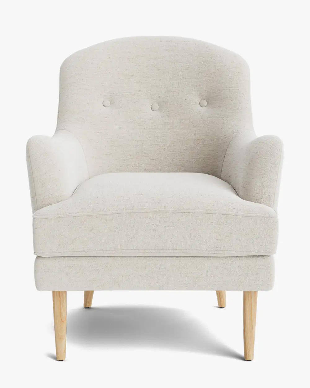 Tufted Wood Lounge Chair