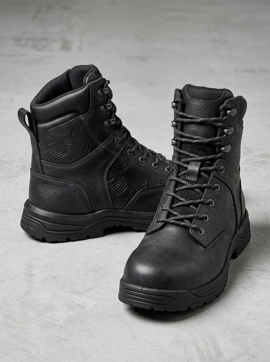 Unisex Outdoor Hiking Topographic Map Print Work Boots