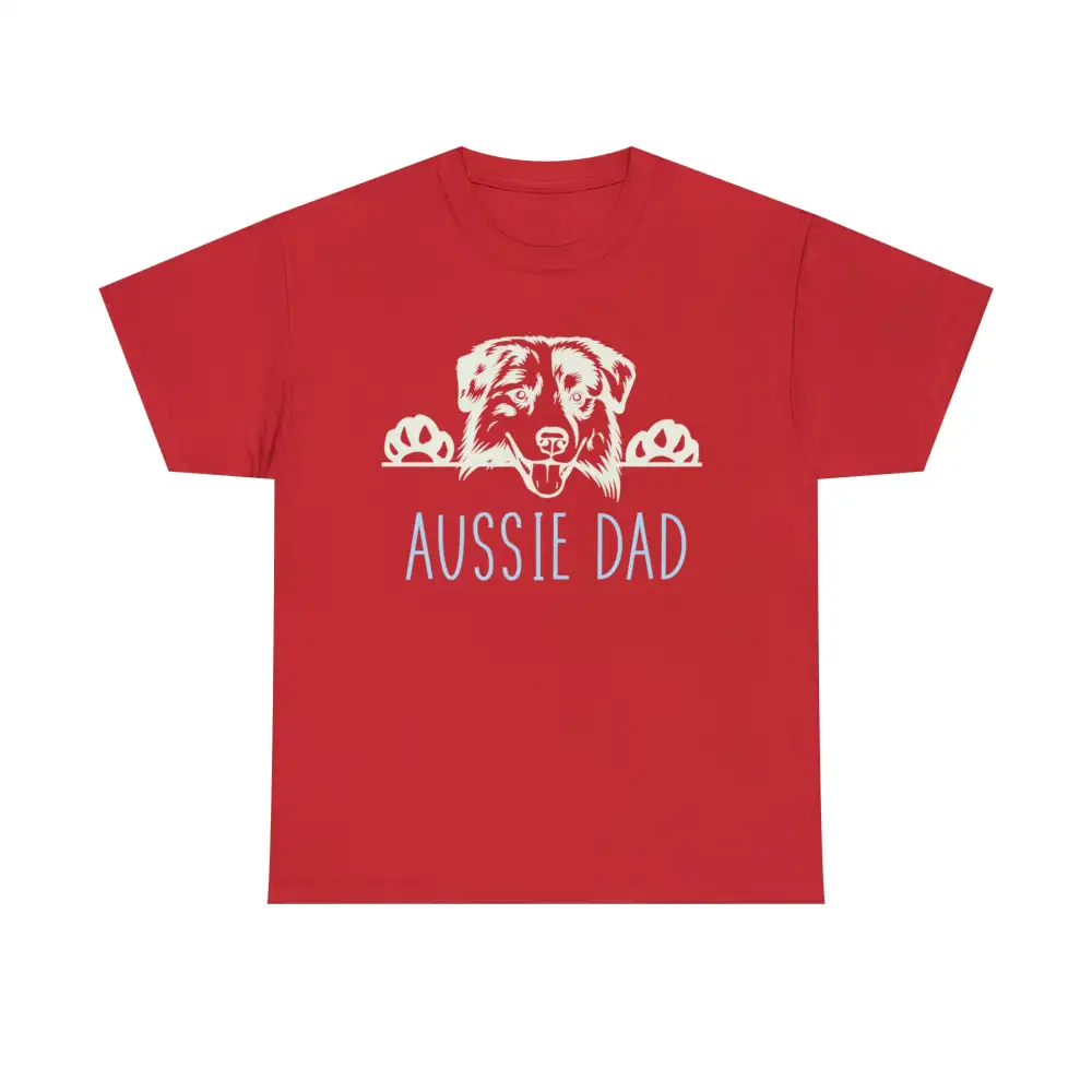 Aussie Dad with Australian Shepherd Dog