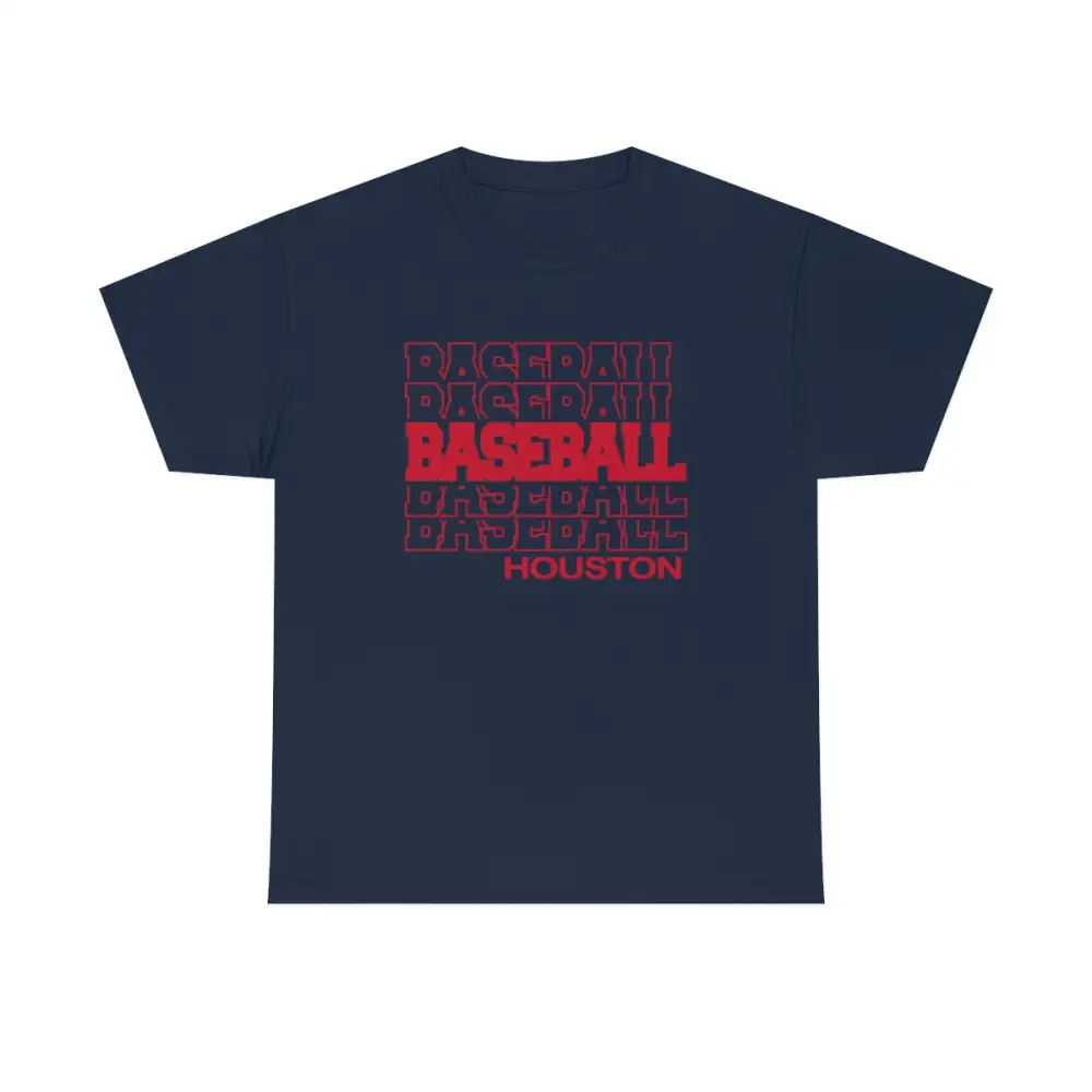 Baseball Houston in Modern Stacked Lettering