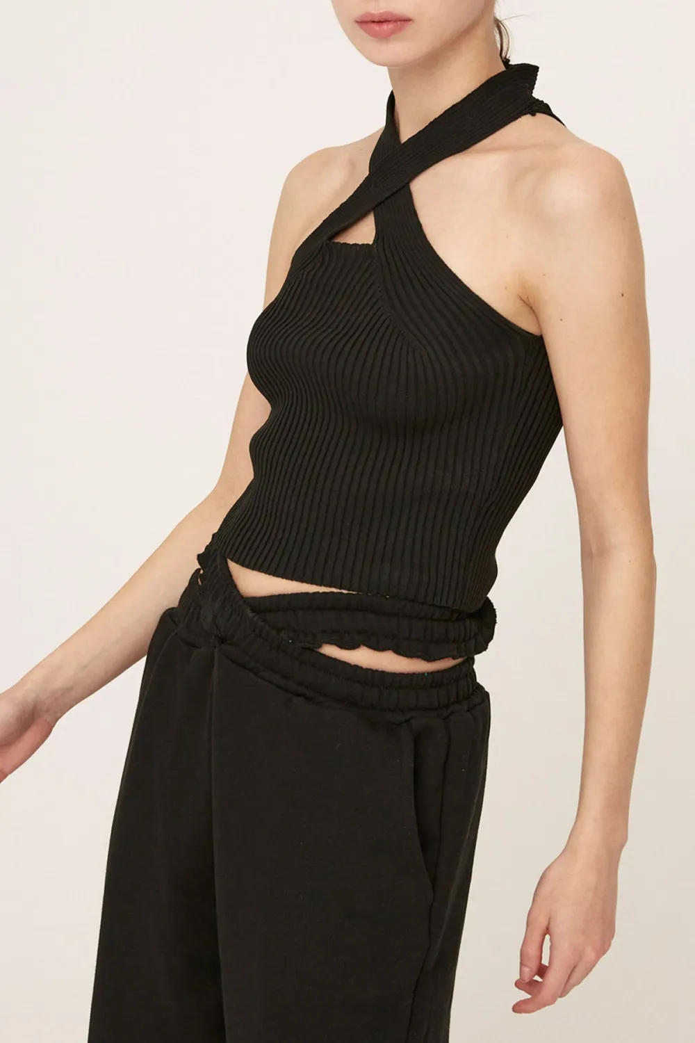 Twist Front Knitted Top