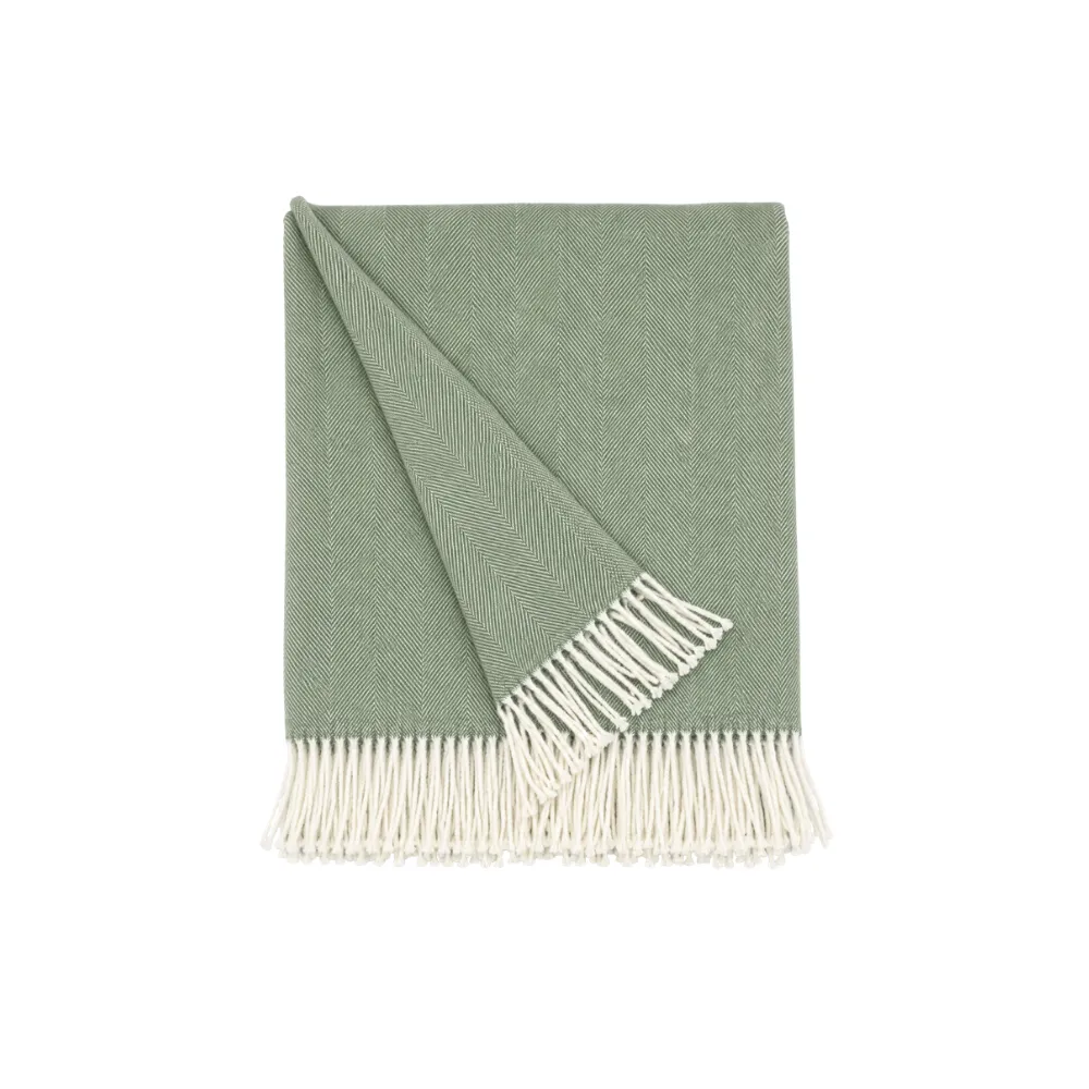 Refined Lightweight Herringbone Throw