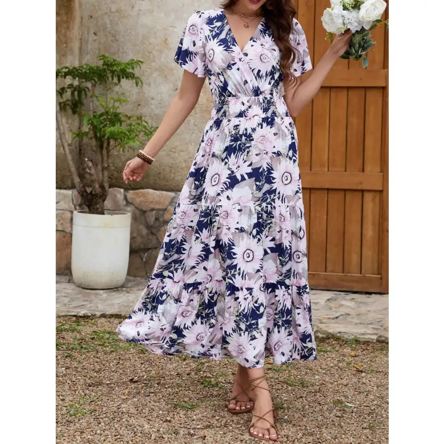 Surplice Midi Dress