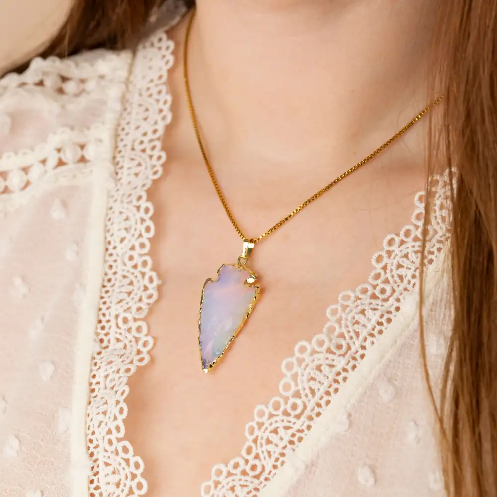 Raw Opalite Pendant Necklace