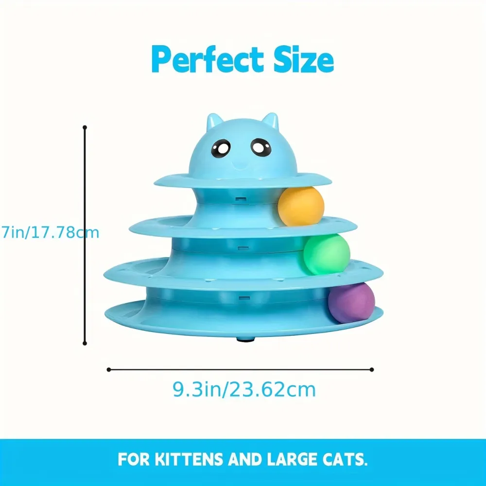 3-Tier Cat Ball Tower