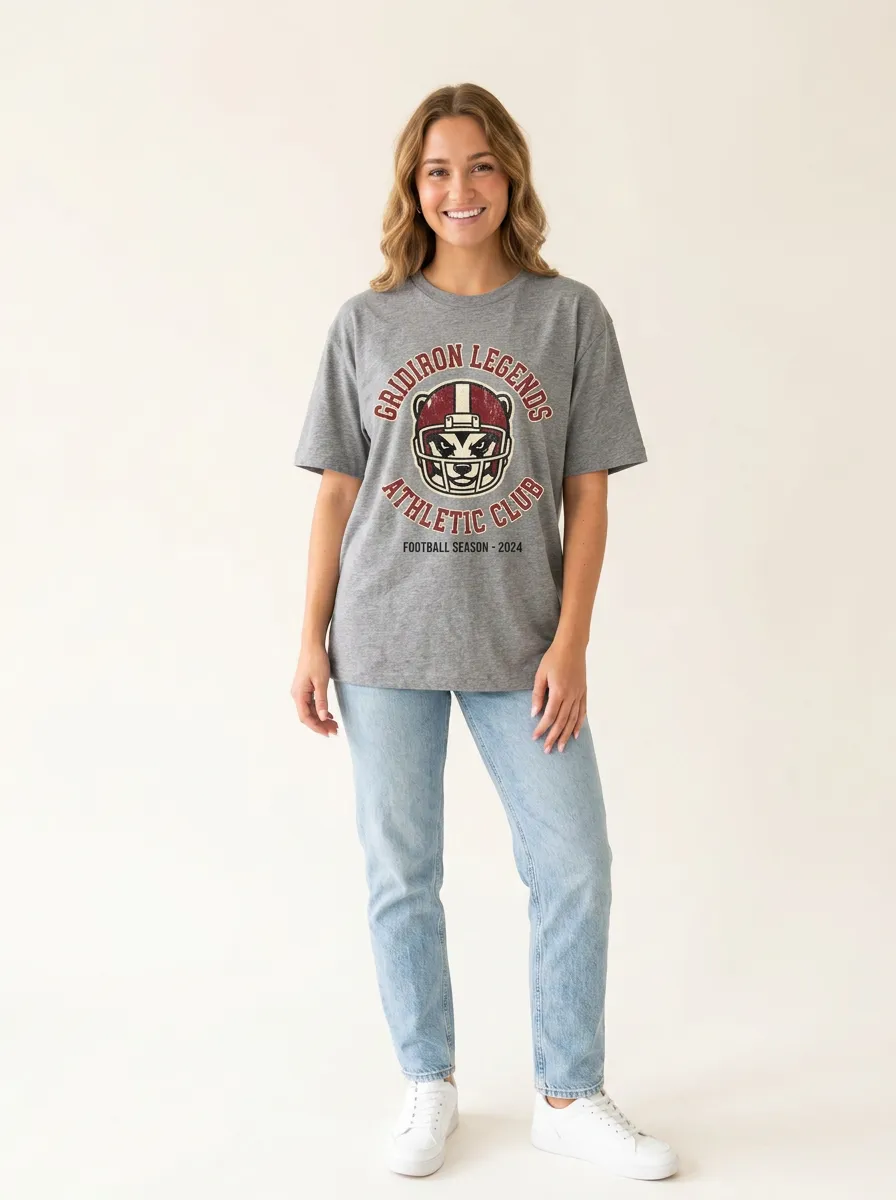 Unisex Gridiron Legends Football Helmet Graphic Printed T-Shirt