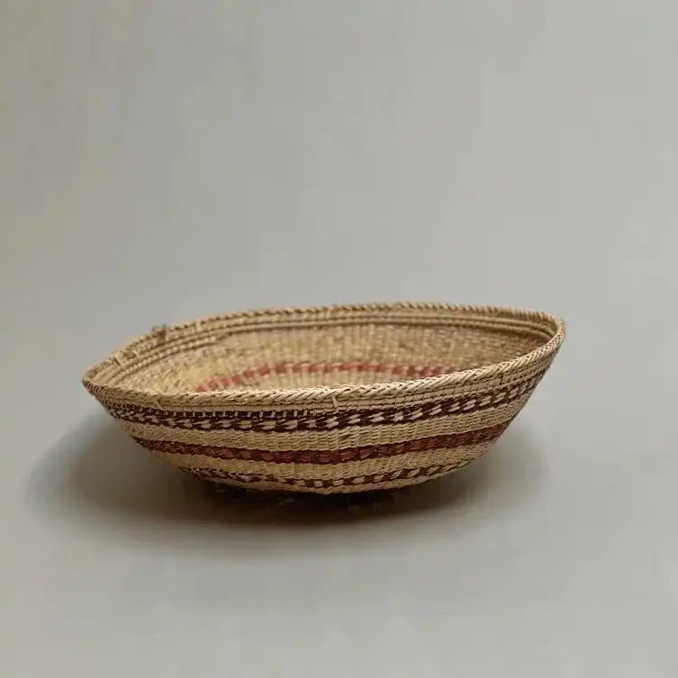 Basket with Two Color Stripes