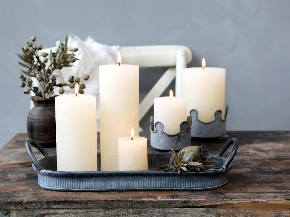 Tall Rustic Pillar Candle