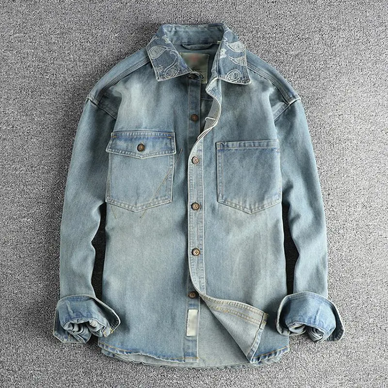 Denim Utility Embroidered Shirt