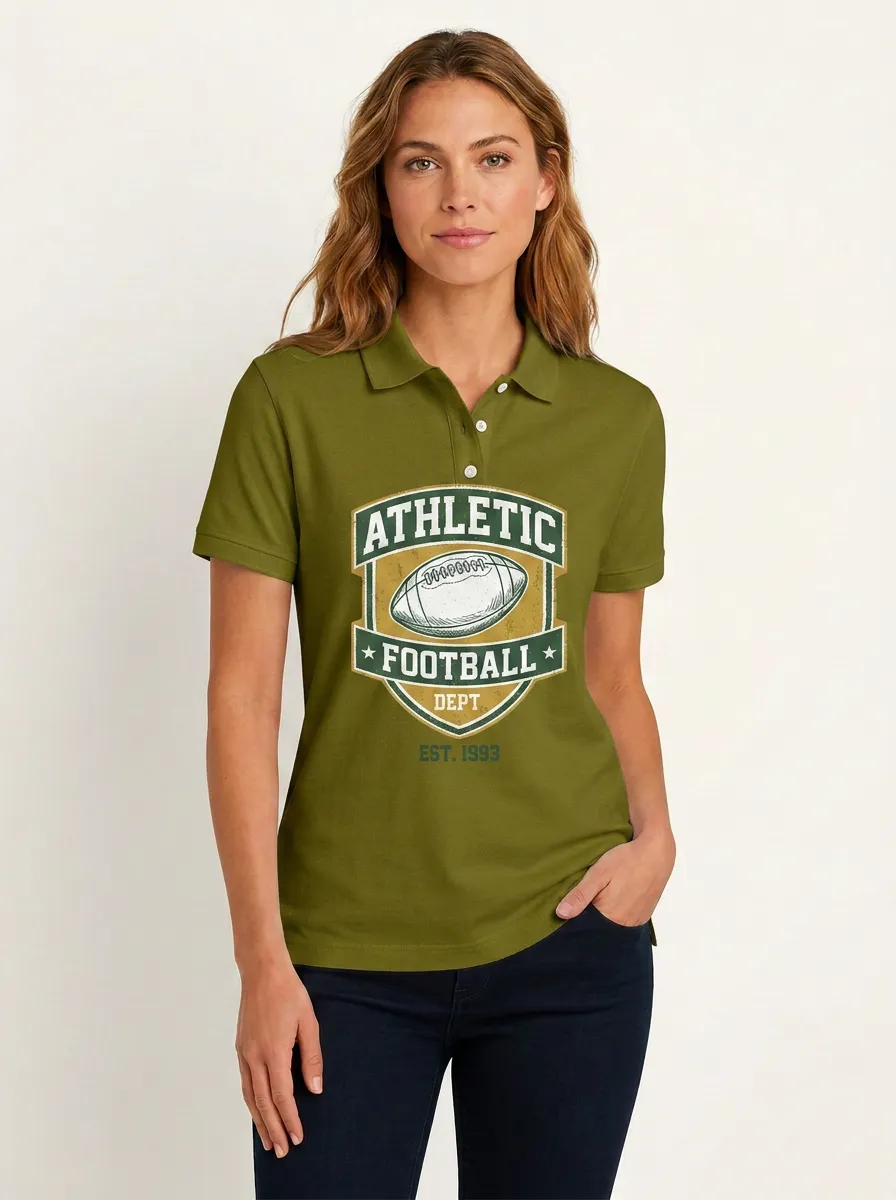 Women's Athletic Football Dept Graphic polo shirt