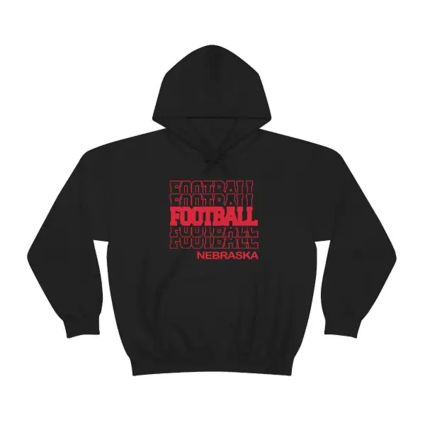 Modern Stacked Football Graphic Pullover Hoodie