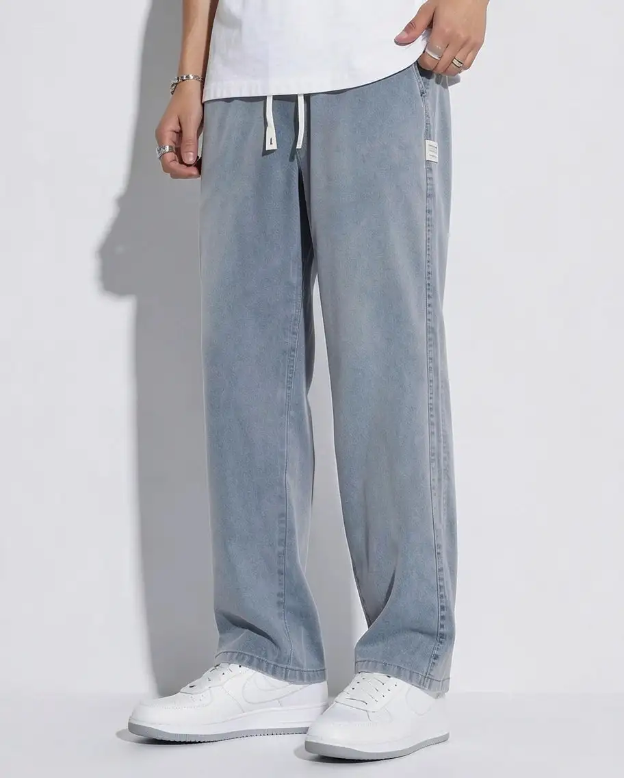 Drawstring Wide Leg Casual Pants