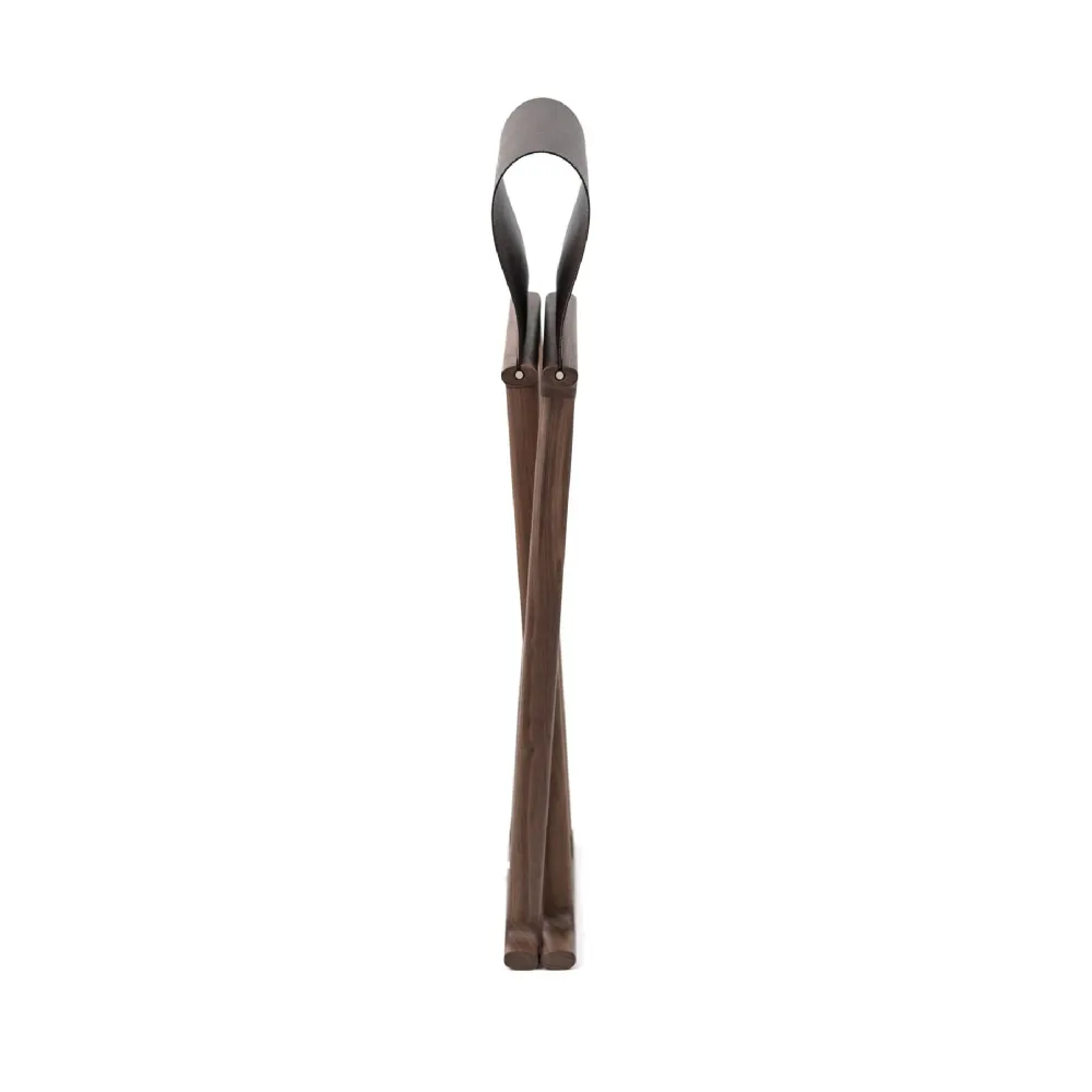 Outdoor Solid Walnut Folding Stool