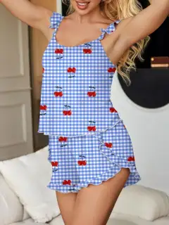 Everyday Refined Ruffled Top and Shorts Matching Set