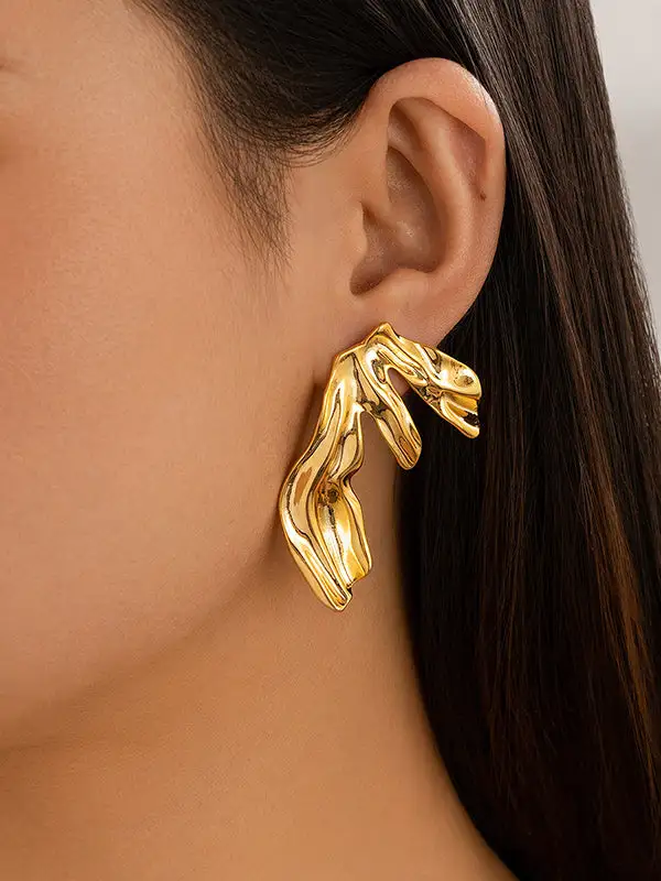 Streamlined Twisted Accent Earrings