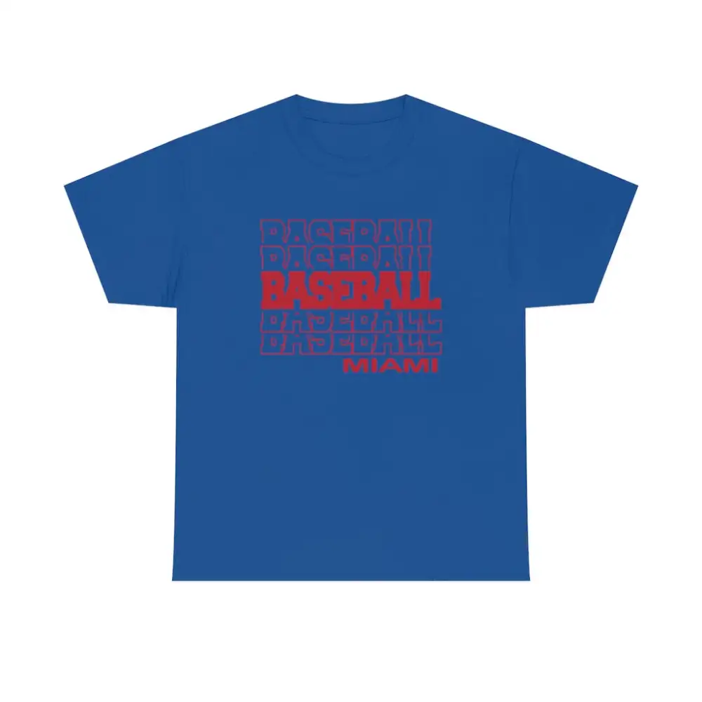 Baseball Miami OH in Modern Stacked Lettering T-Shirt
