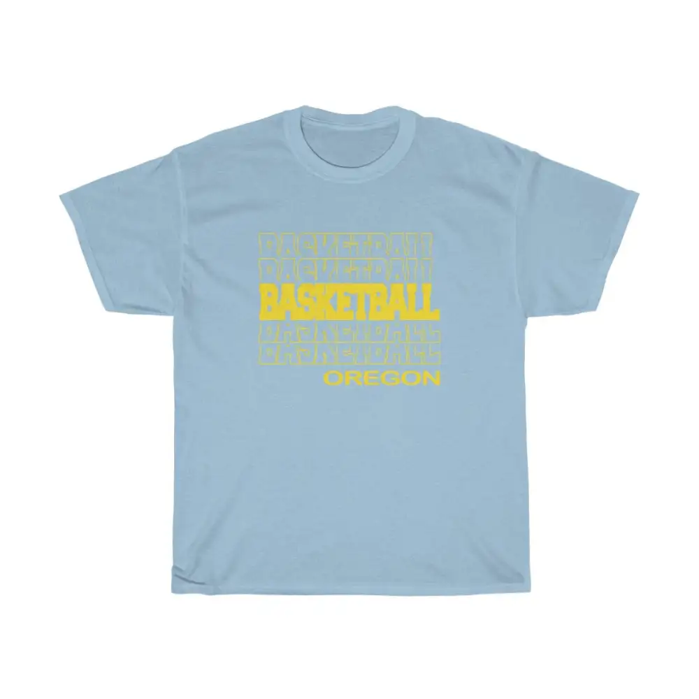 Basketball Oregon in Modern Stacked Lettering
