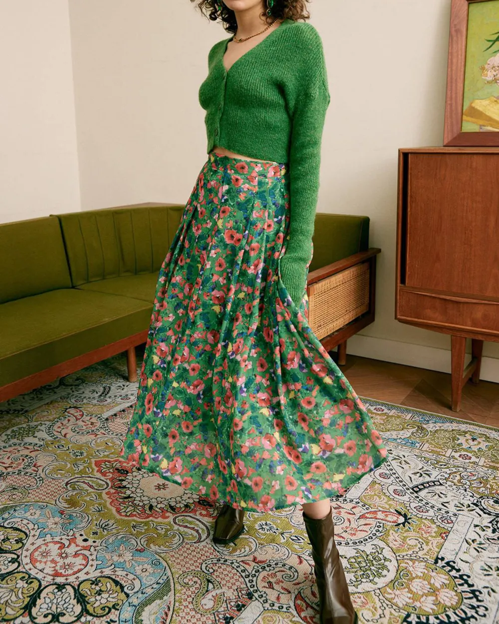 A-Line Mid Length Skirt