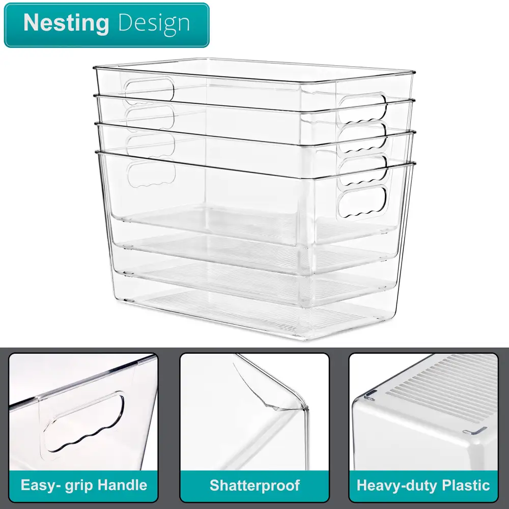 Clear Storage Bins With Handles