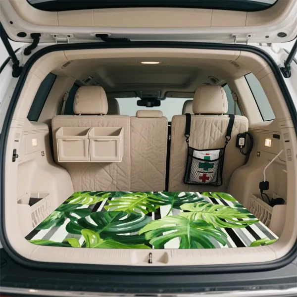 Tropical Leaf Car Trunk Mat