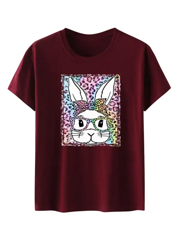 Effortless Round-Neck Collared Short-Sleeve Knit T-Shirt