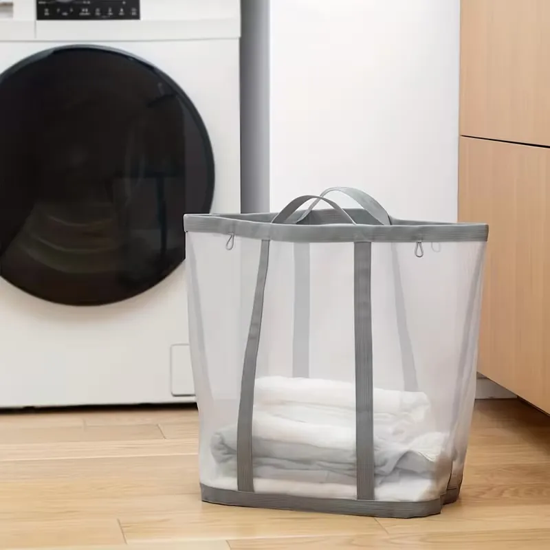 Mesh Laundry Hamper with Handles