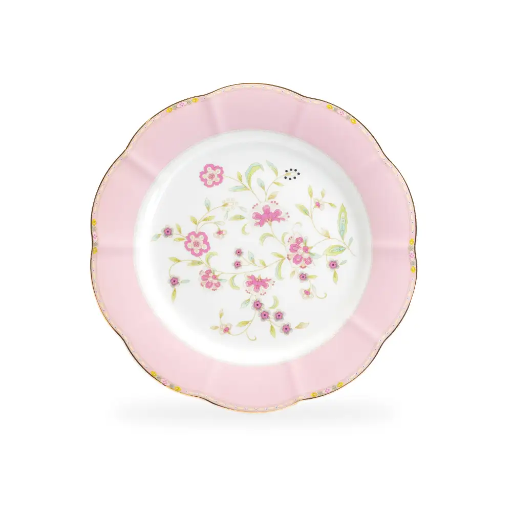 Corn Flowers Rim Porcelain Dessert Plate